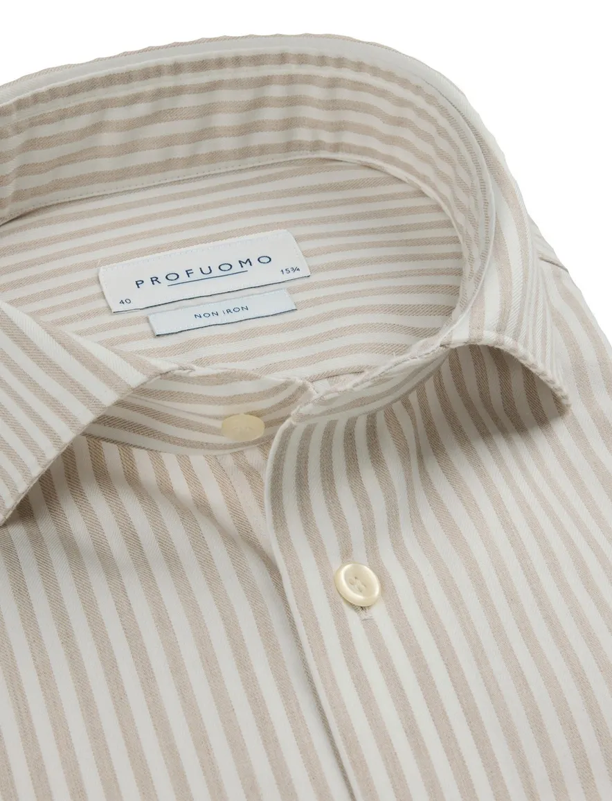 business overhemd beige Profuomo