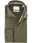 Michaelis overhemd effen groen slim fit strijkvrij katoen