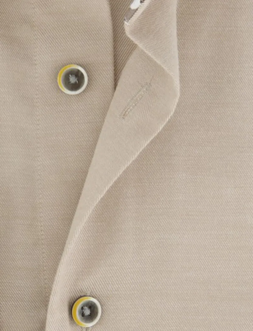 Michaelis overhemd beige strijkvrij