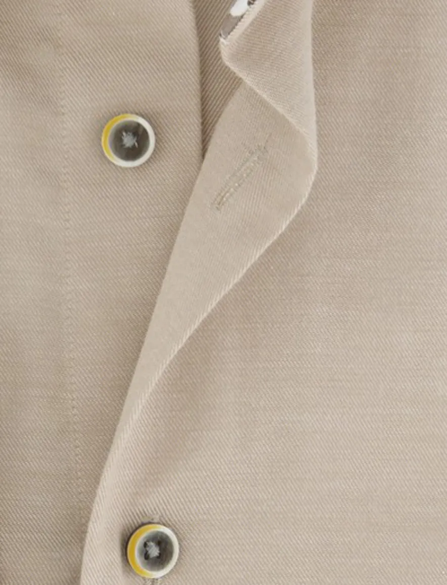 Michaelis overhemd ml 5 beige strijkvrij 100% katoen