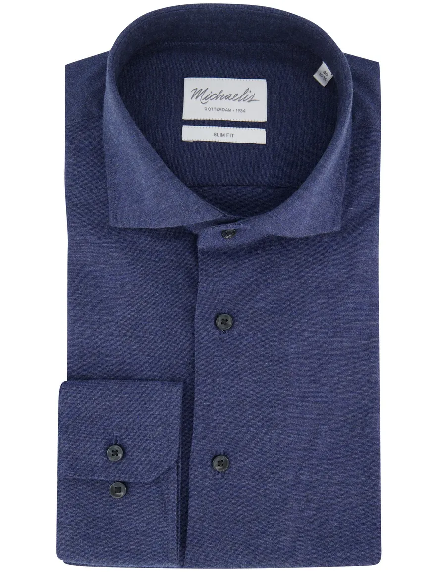 Blauw overhemd slim fit Michaelis