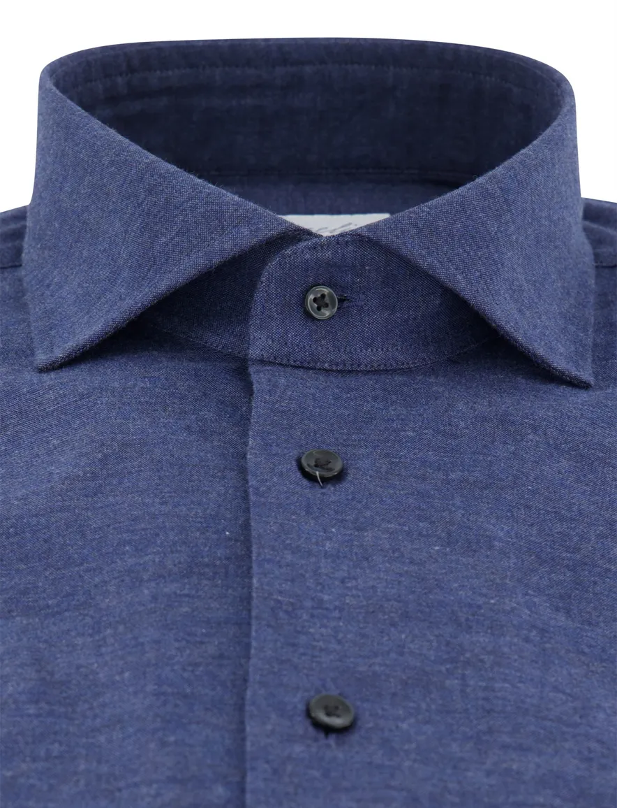 Blauw overhemd slim fit Michaelis