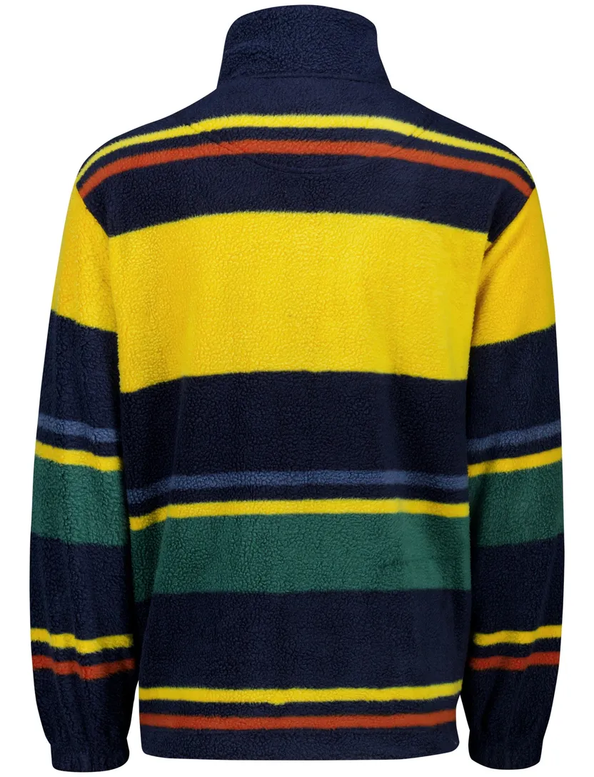 Gant Trui Multicolor Fleece gestreept half-zip