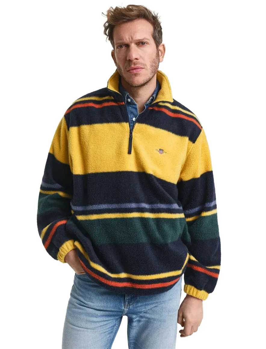 Gant Trui Multicolor Fleece gestreept polyester