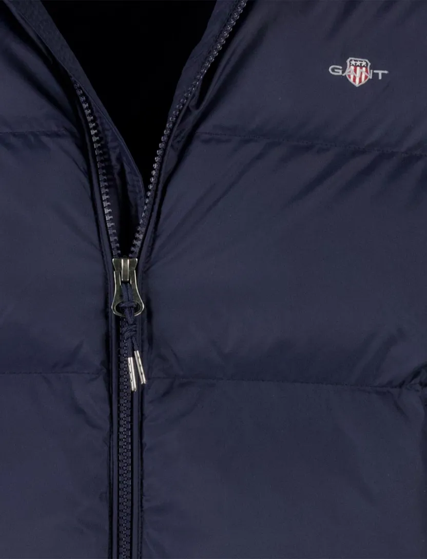 Gant effen donkerblauw winterjas waterafstotend