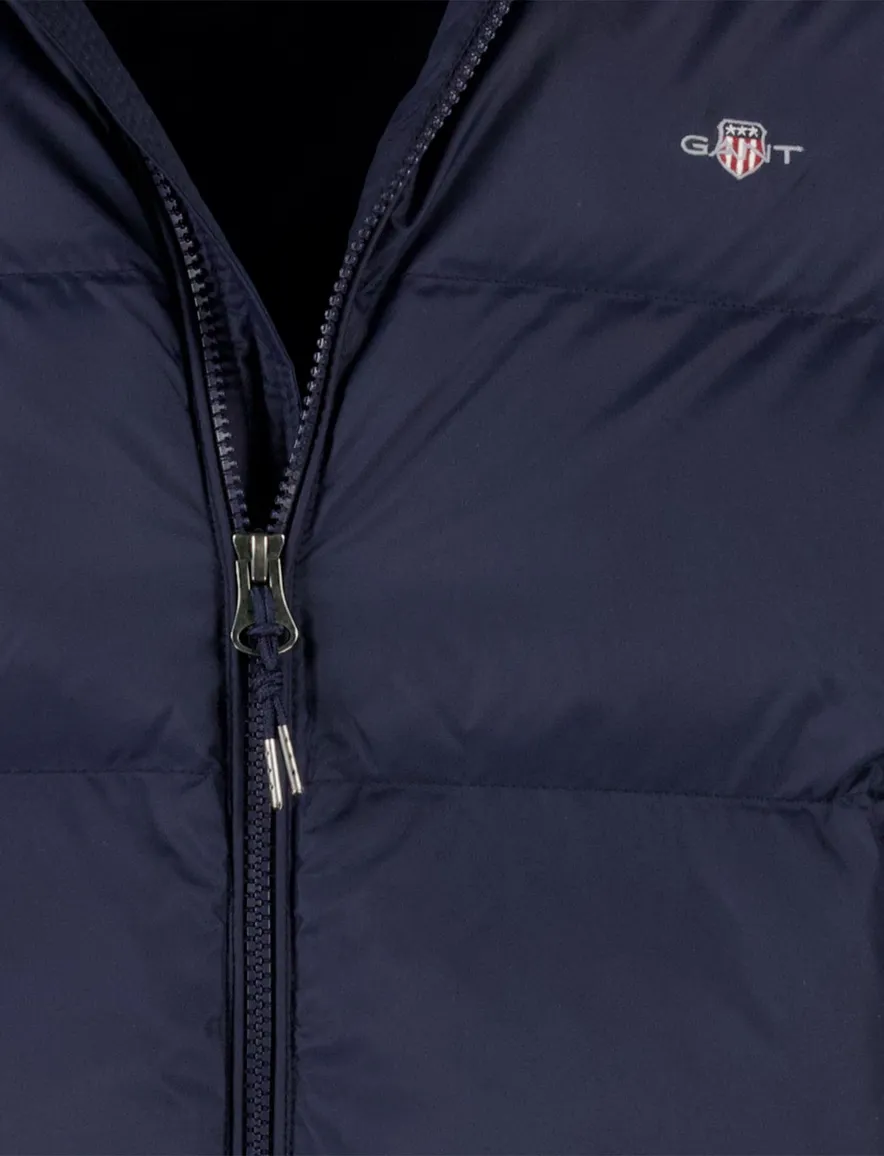 Gant winterjas effen donkerblauw waterafstotend