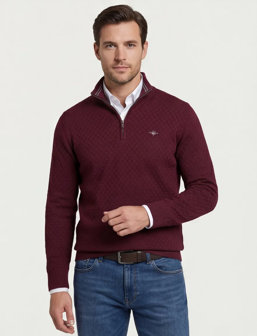 trui bordeaux Gant