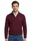 half zip trui Gant bordeaux effen normale fit katoen