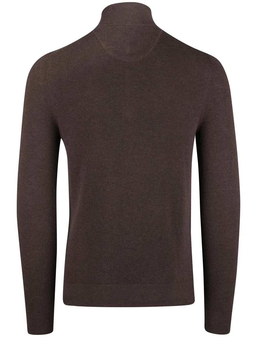 Gant half zip tui bruin katoen