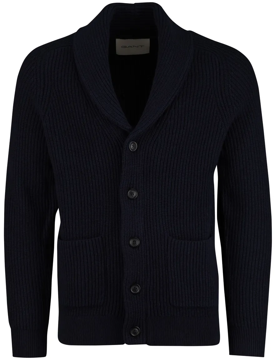 Gant gebreid vest wol navy