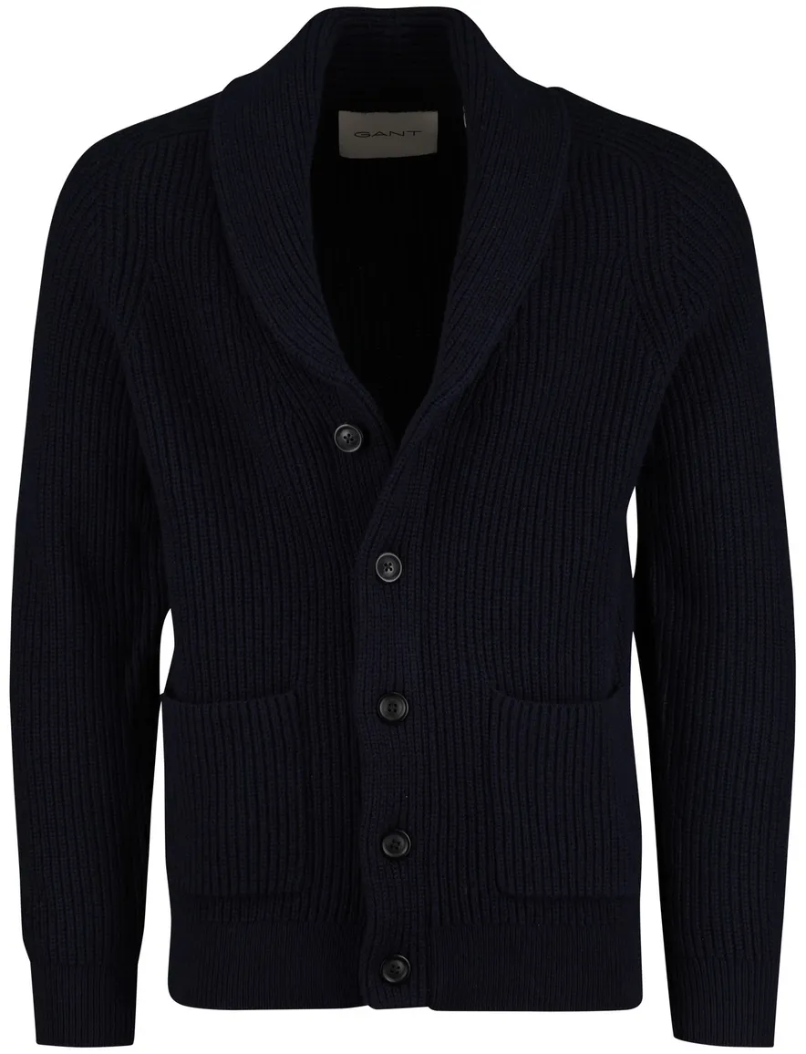 Gant gebreid vest wol navy