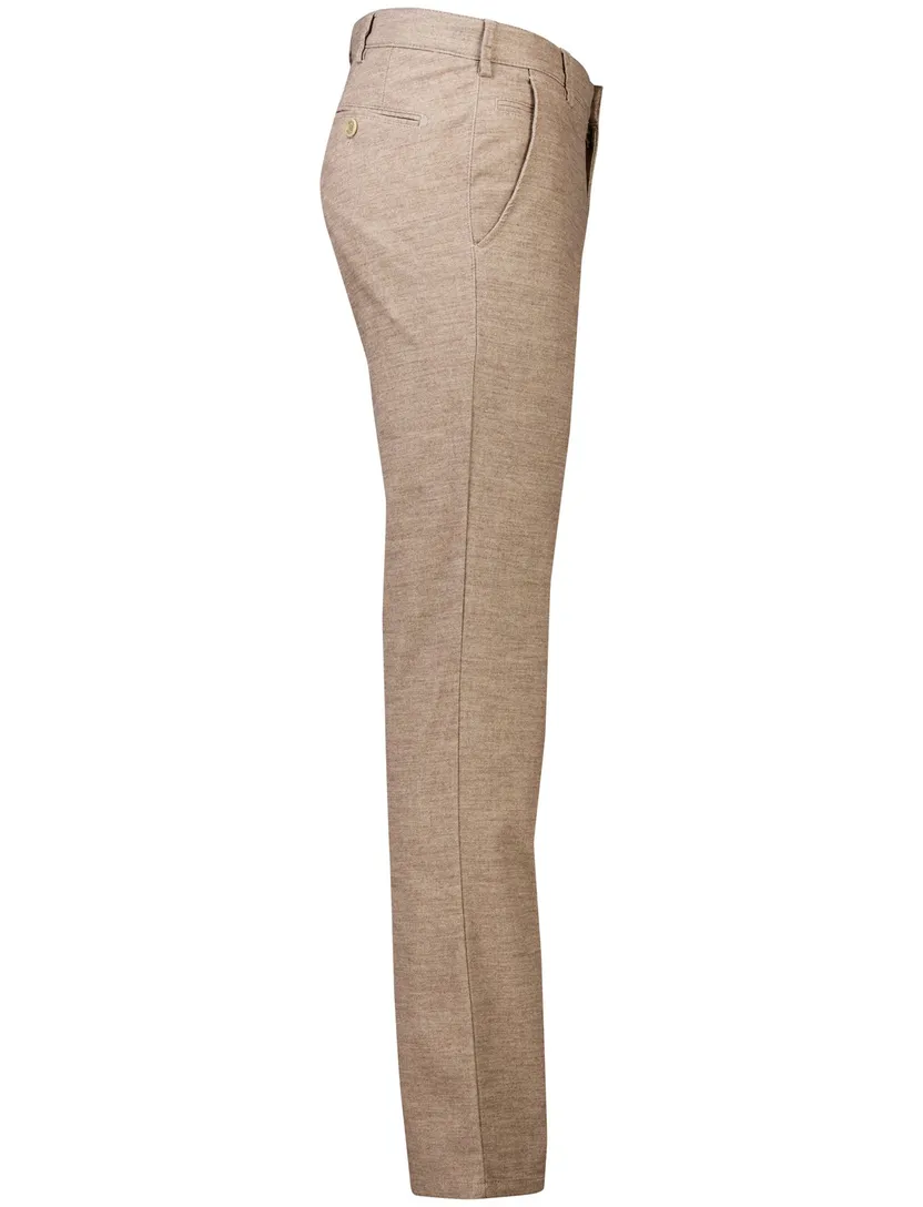 Meyer Bonn pantalon katoen beige gemeleerd