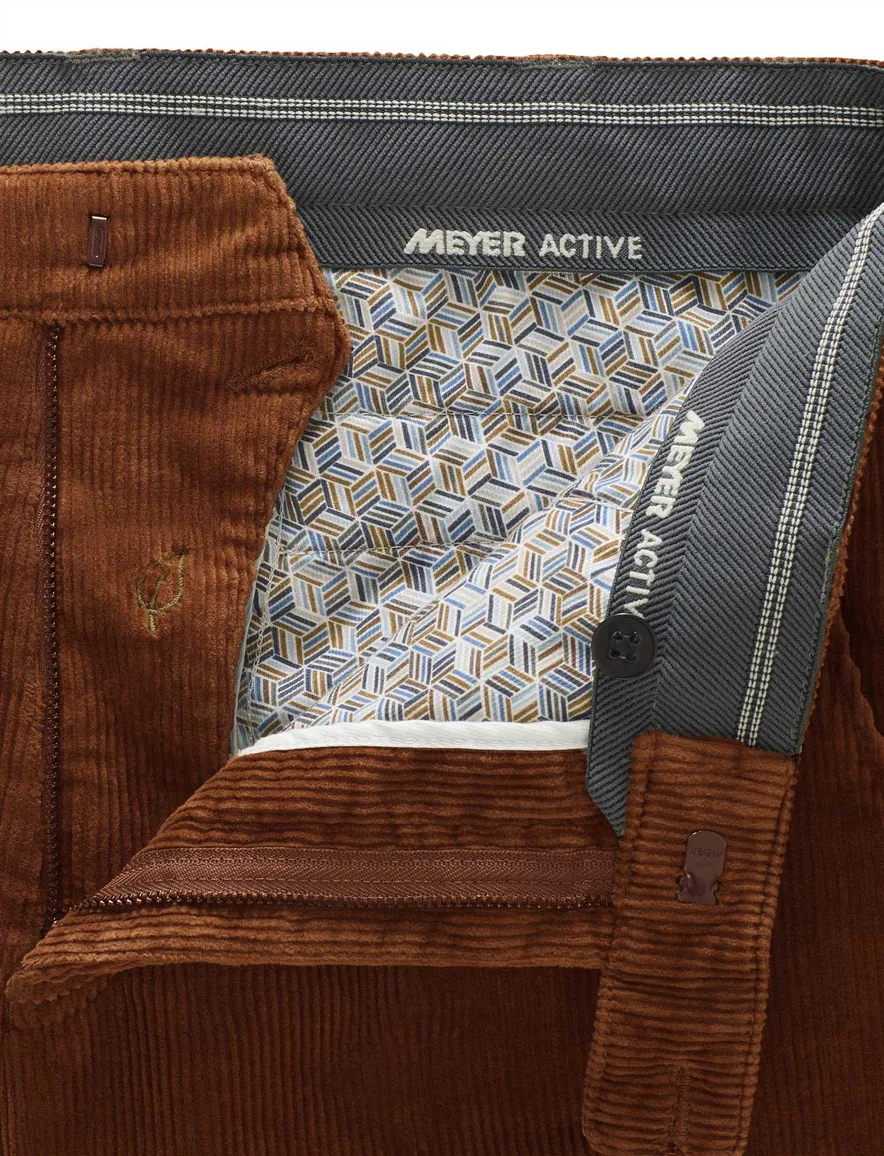 Katoenen pantalon bruin Meyer Bonn