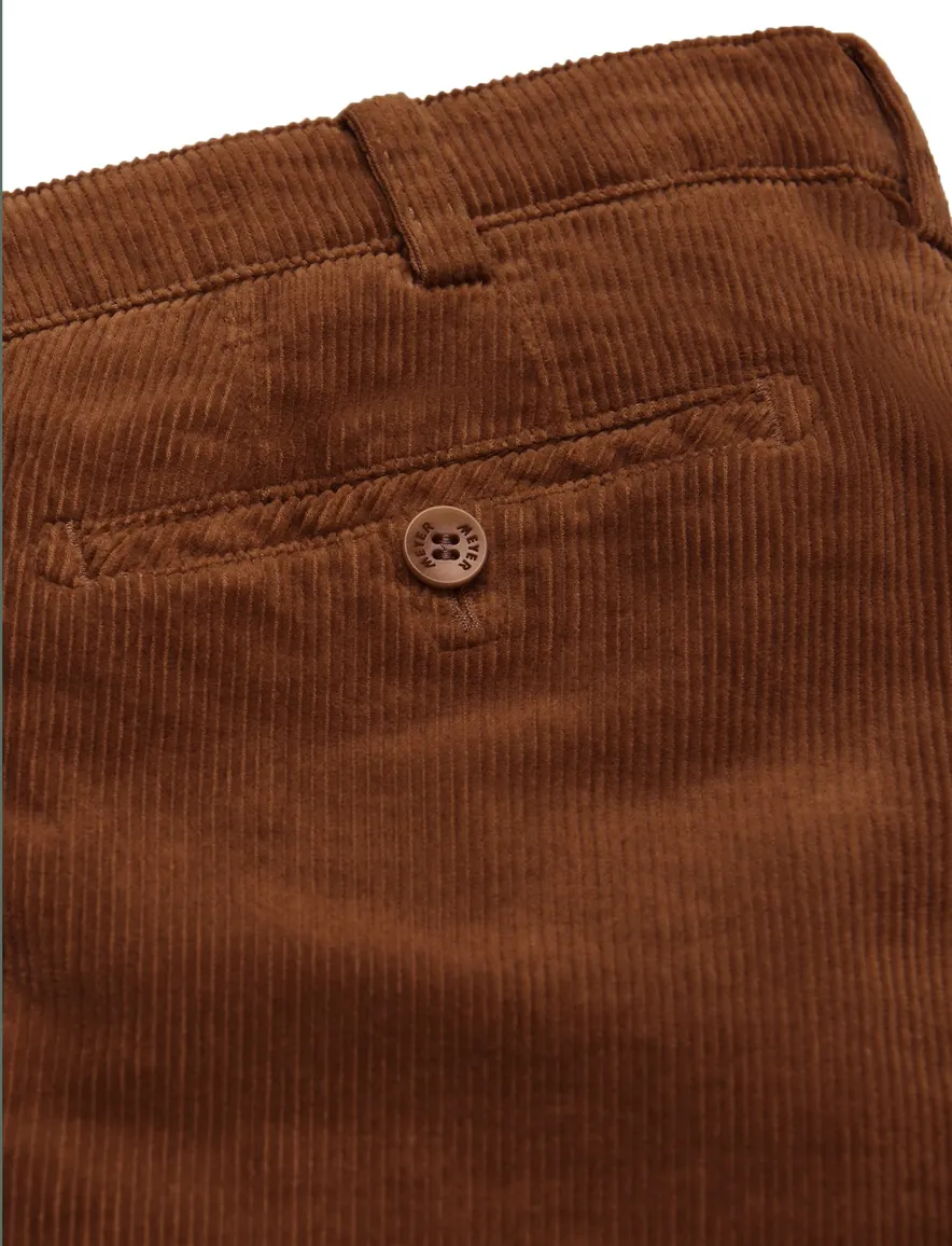 Meyer Bonn corduroy pantalon bruin flatfront