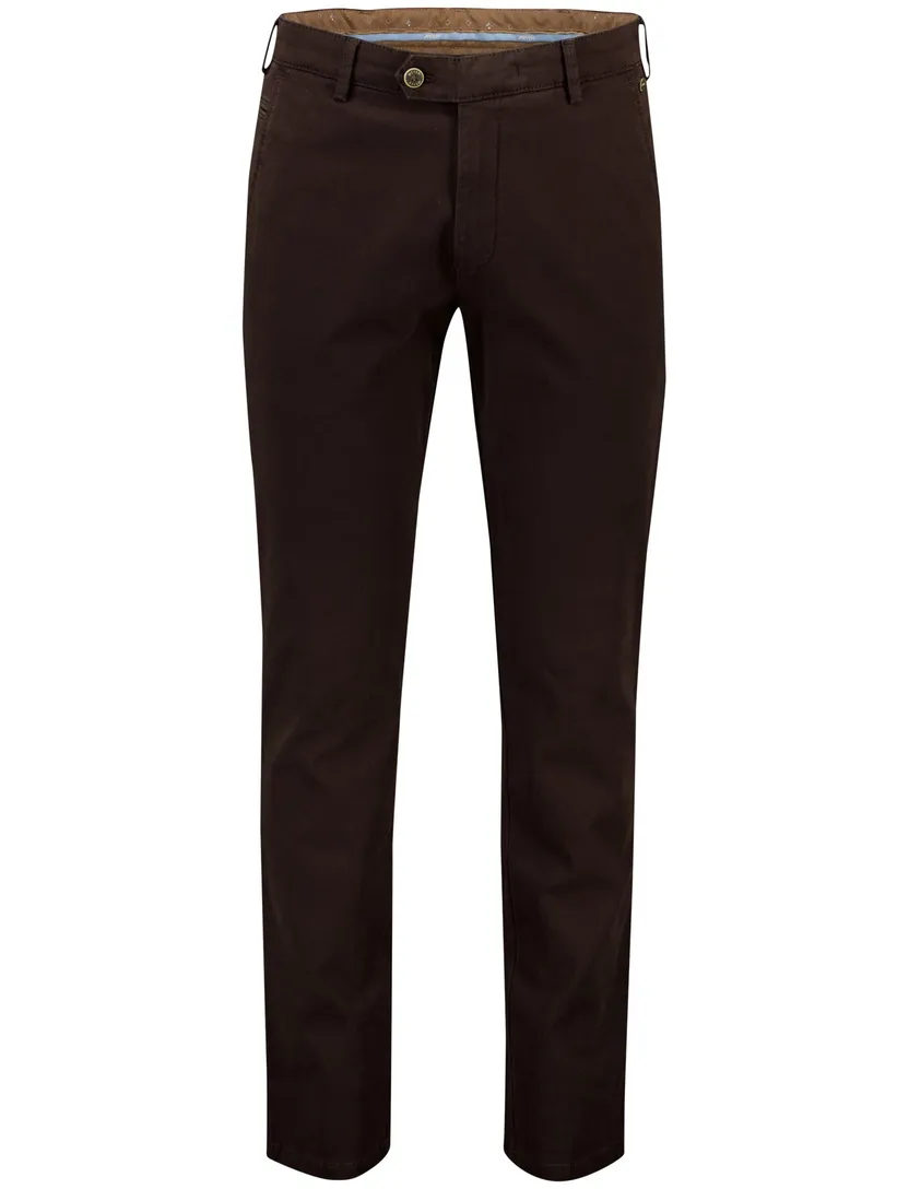 Meyer Bonn pantalon katoen donkerbruin