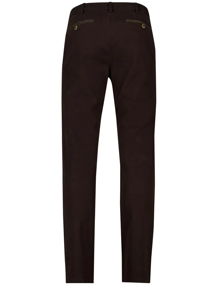 Meyer Bonn pantalon katoen donkerbruin