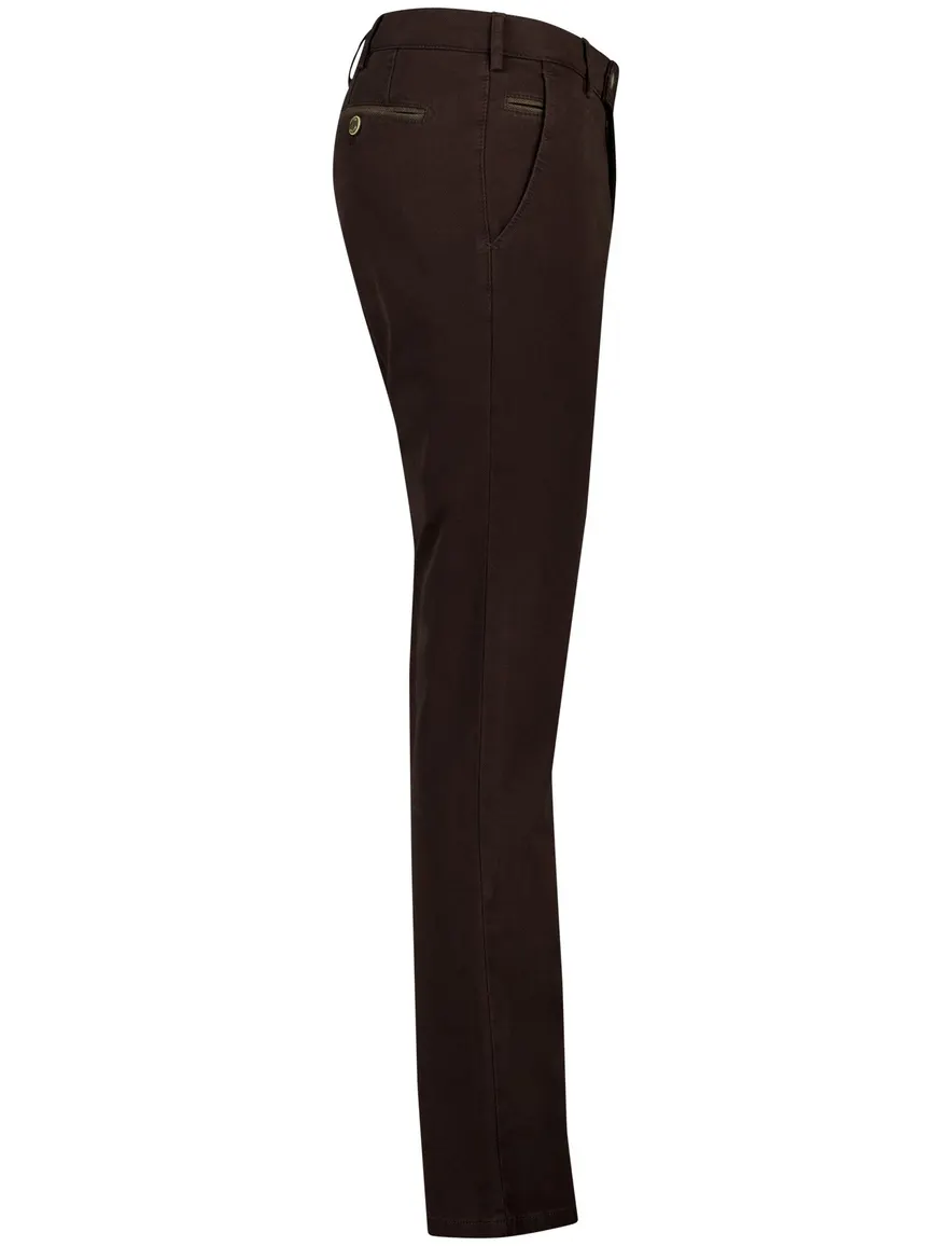 Meyer Bonn pantalon katoen donkerbruin