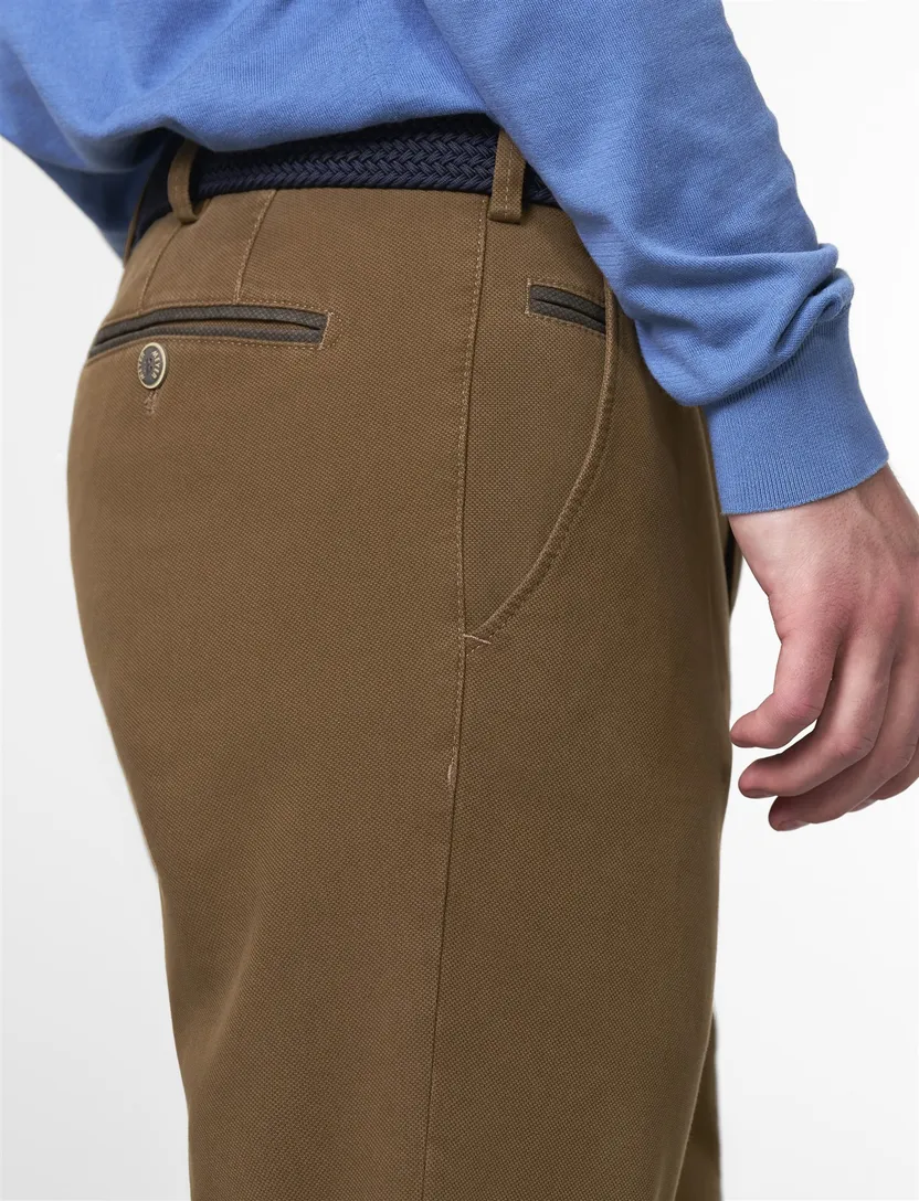 katoenen broek Meyer Bonn bruin