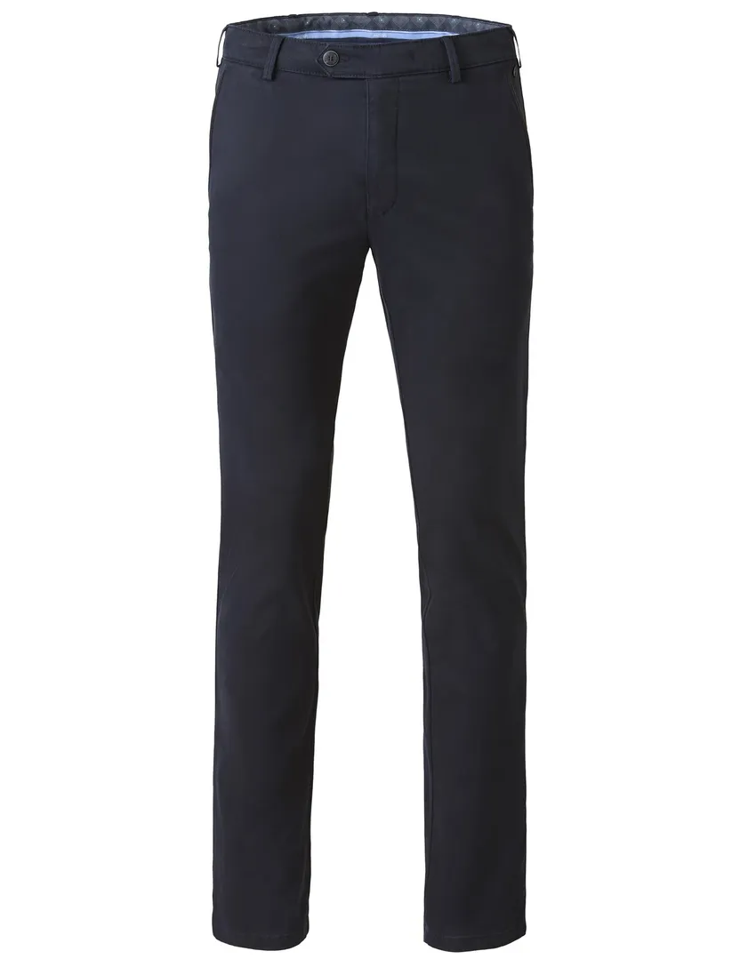 katoenen broek Meyer New York donkerblauw