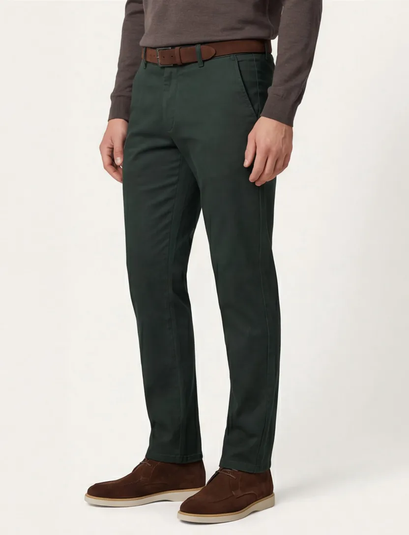 pantalon flatfront Meyer New York groen