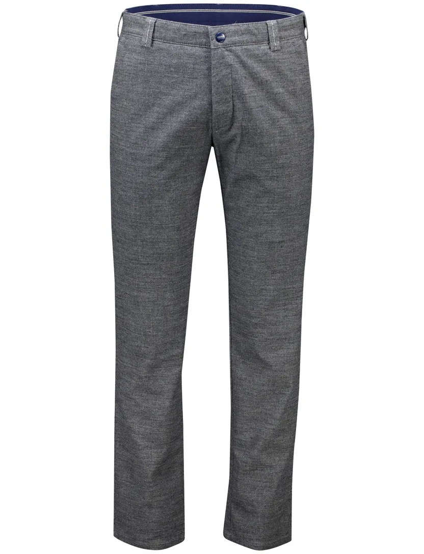 Meyer Bonn katoenen broek grijs gemeleerd