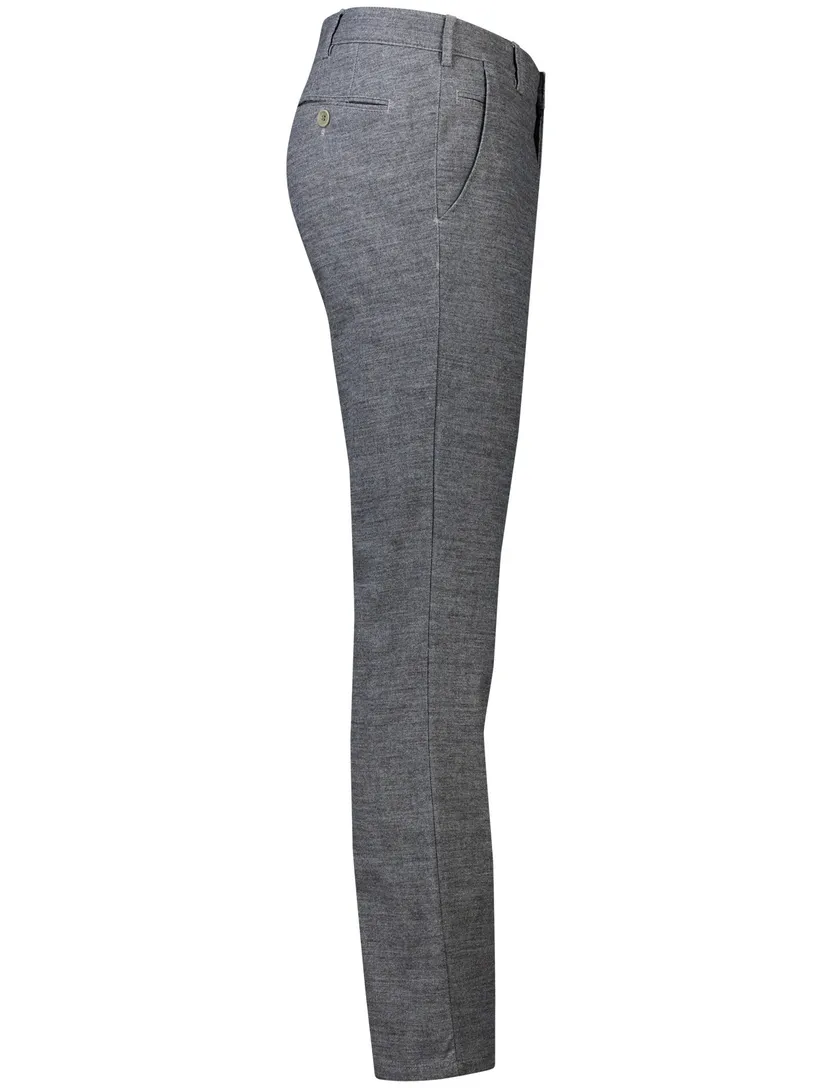 Meyer Bonn katoenen broek grijs gemeleerd