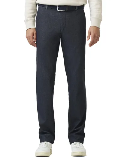 Meyer Meyer Bonn katoenen broek donkerblauw