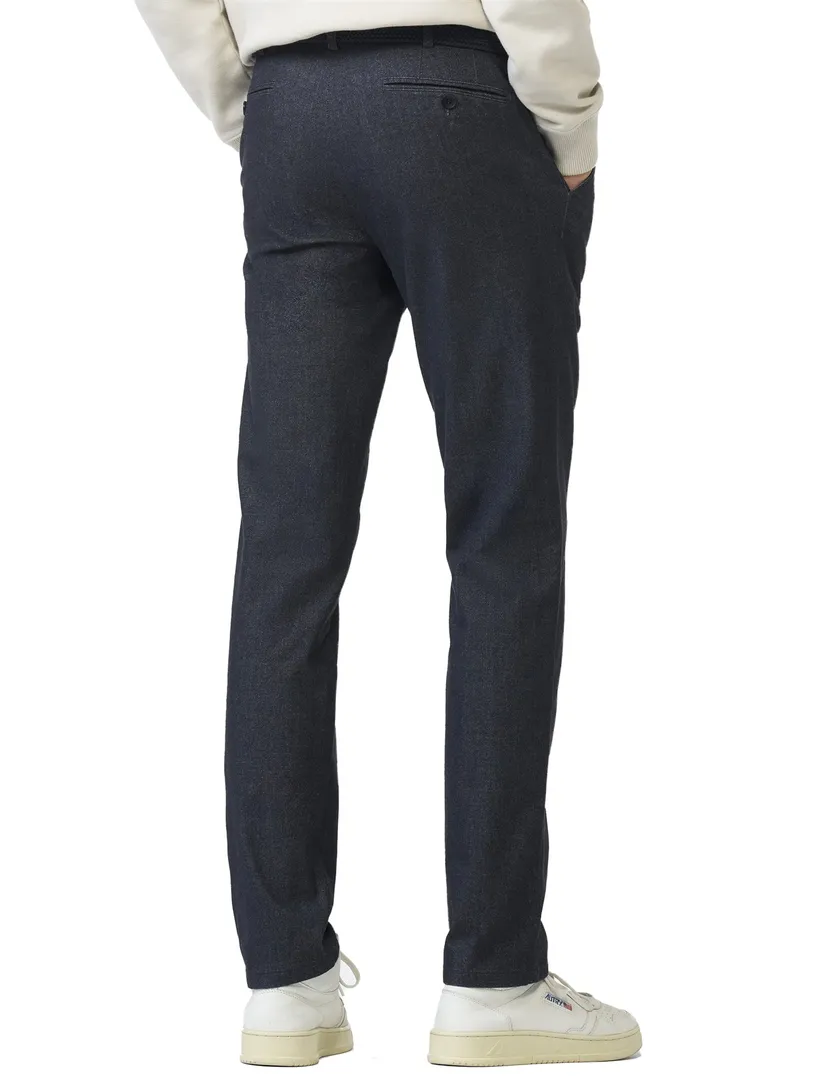 katoenen broek Meyer Bonn donkerblauw