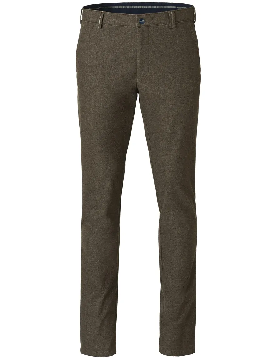 Meyer Bonn chino bruin gemeleerd