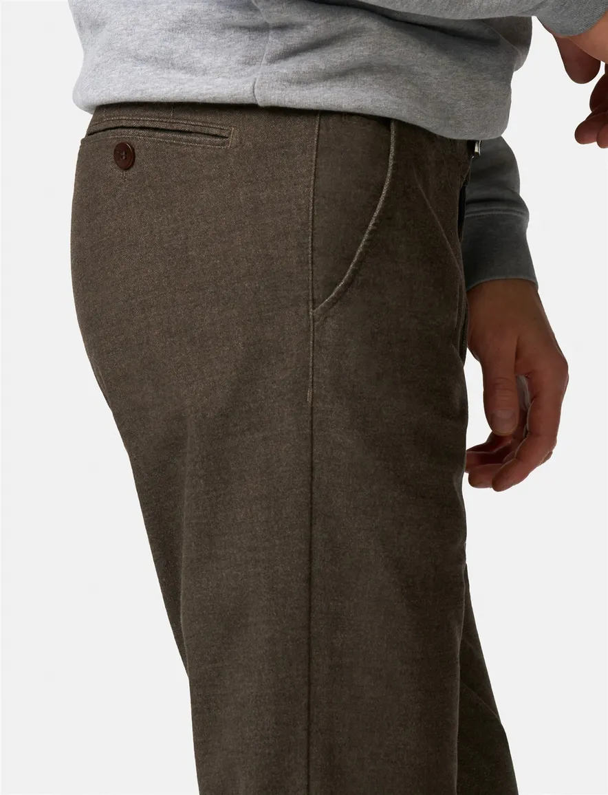Meyer Bonn chino bruin gemeleerd