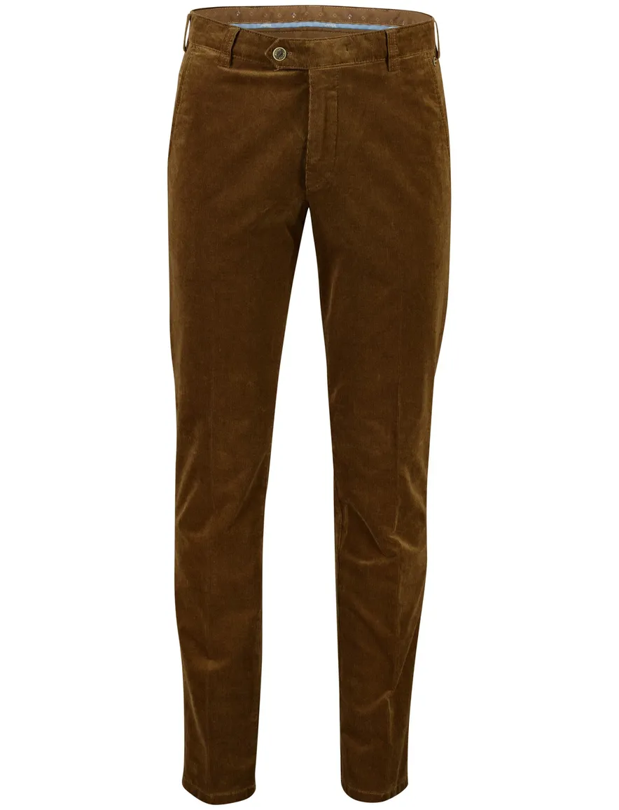 Meyer Bonn broek flatfront bruin effen