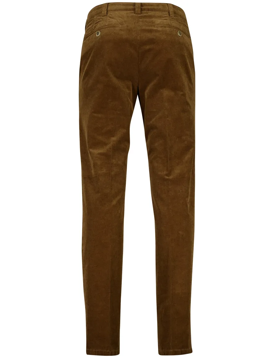 Meyer Bonn broek flatfront bruin effen