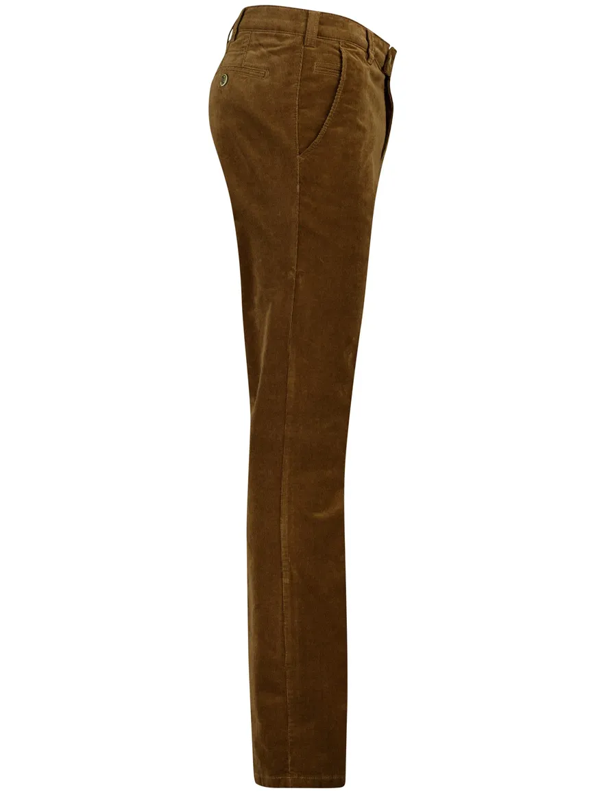 Meyer Bonn broek flatfront bruin effen