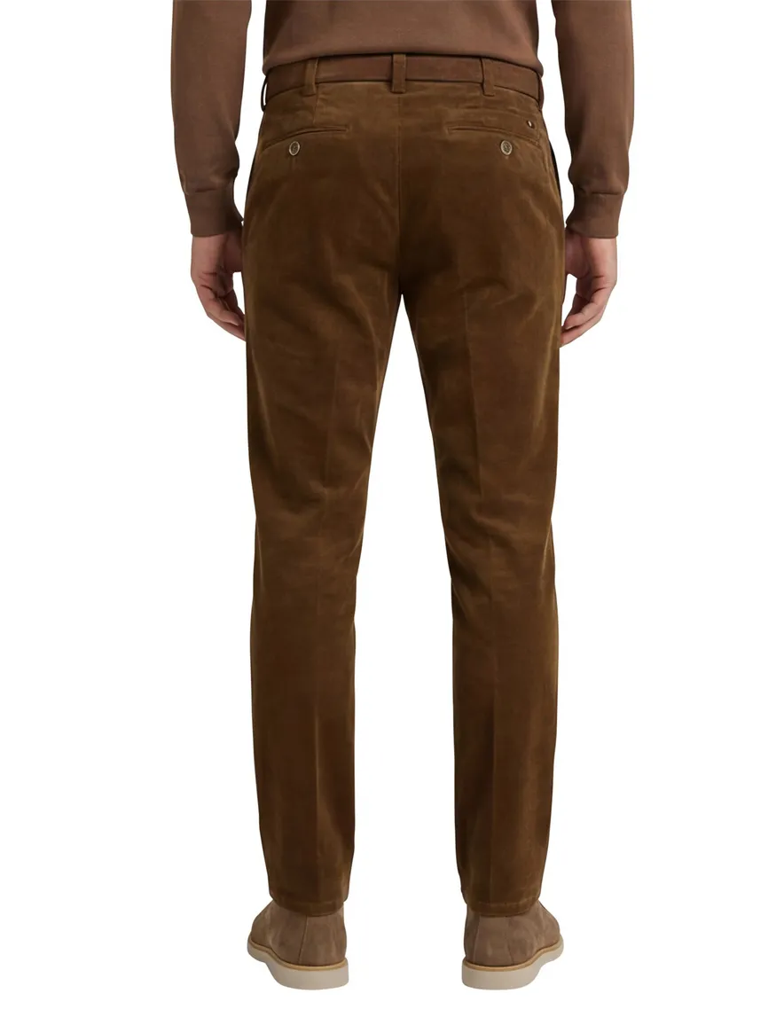 Meyer Bonn broek flatfront bruin effen