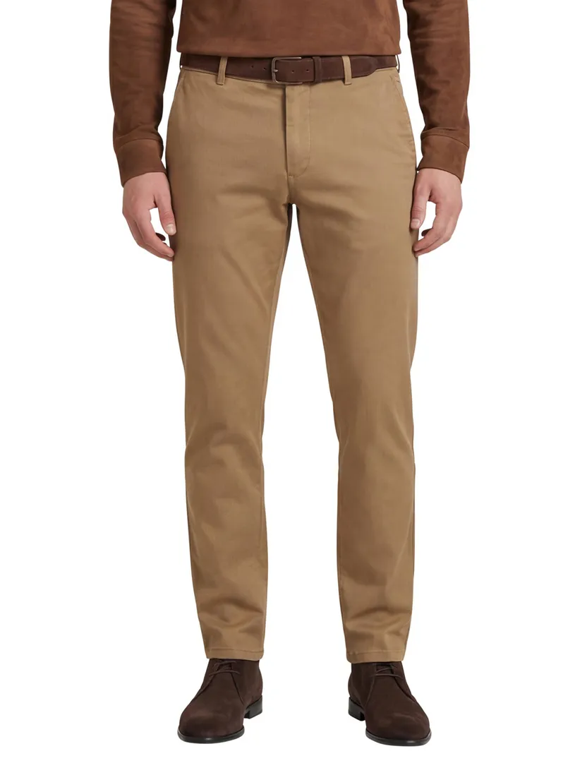 katoenen broek Meyer Bonn bruin