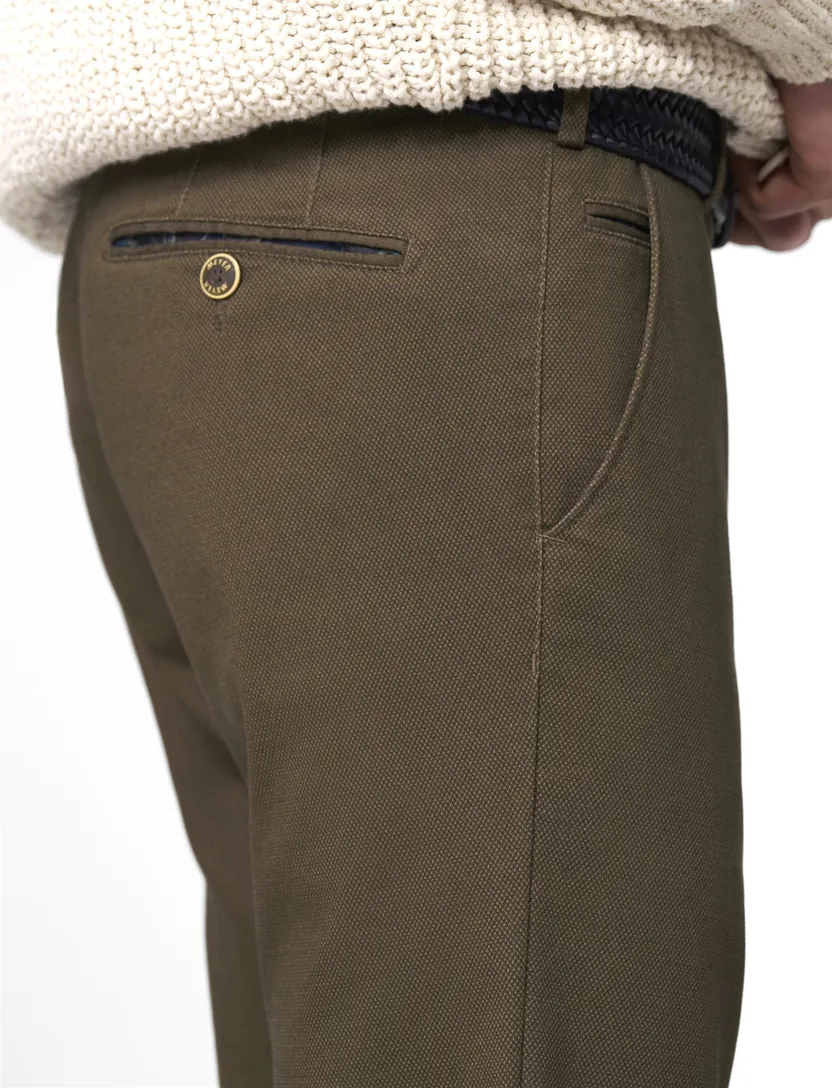 katoenen broek Meyer Bonn bruin