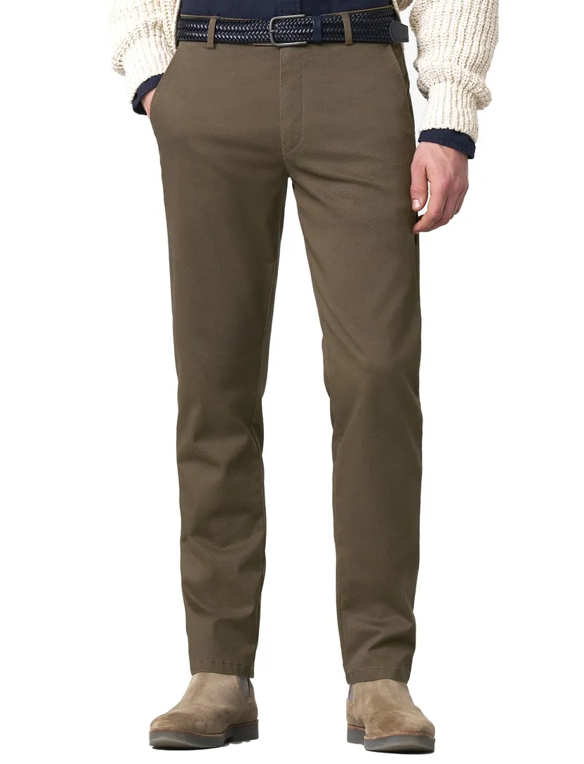 katoenen broek Meyer Bonn bruin