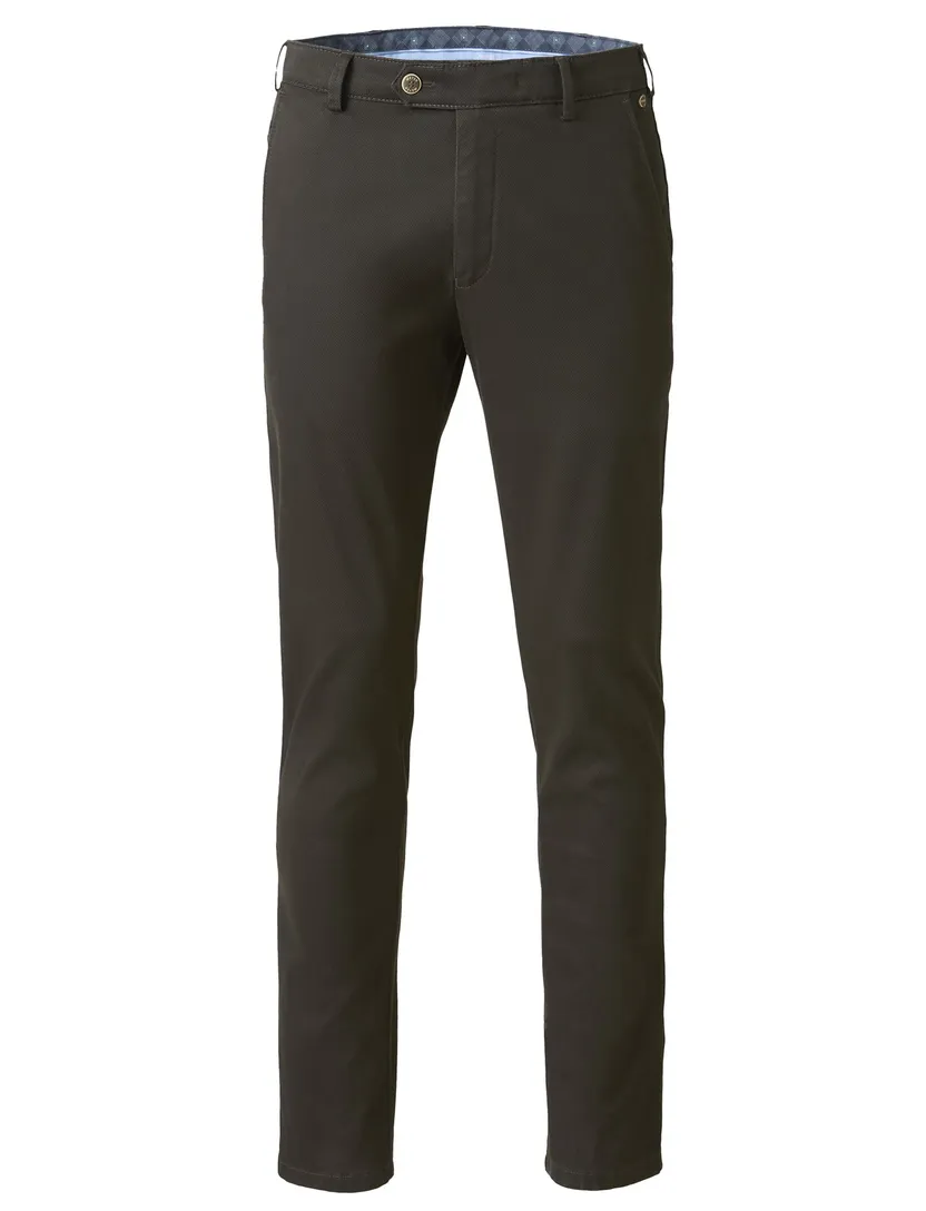 bruine Meyer Bonn chino katoen 2-way-stretch broek
