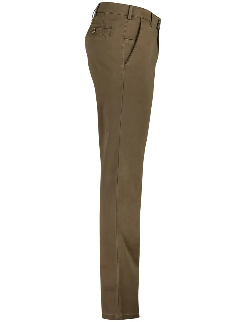 Meyer New york flatfront broek bruin katoen