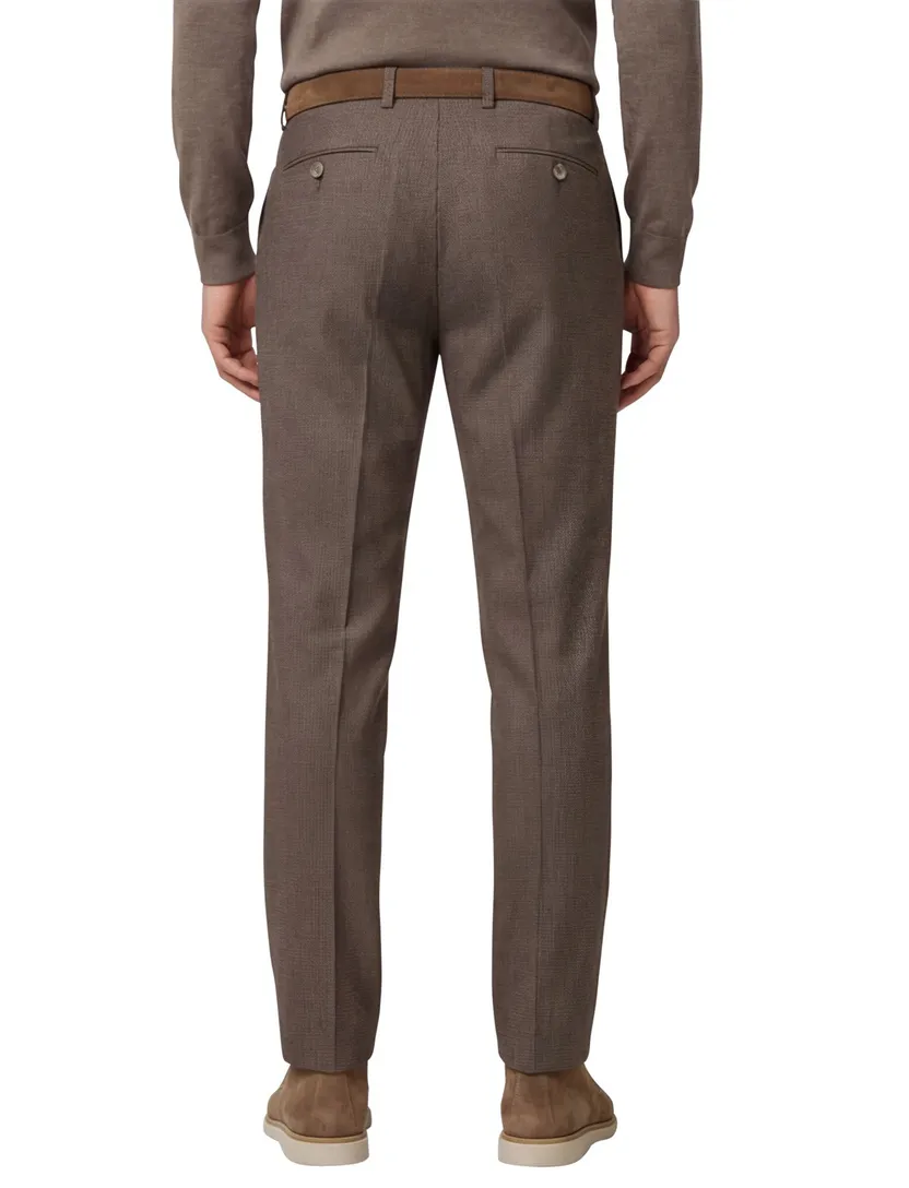 Meyer Bonn pantalon geprint bruin normale fit