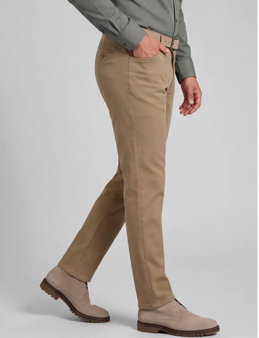 Meyer Dublin katoenen broek bruin effen