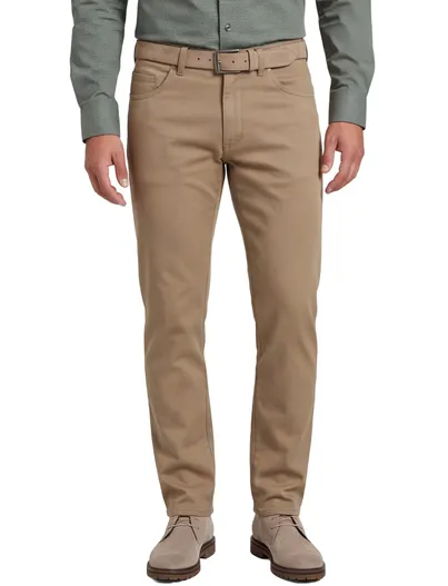 Meyer Meyer Dublin katoenen broek bruin effen