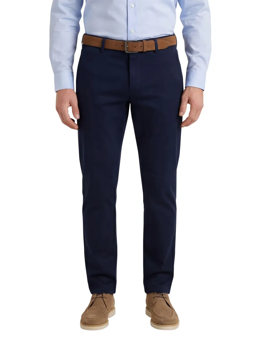 Meyer bonn pantalon donkerblauw effen normale fit
