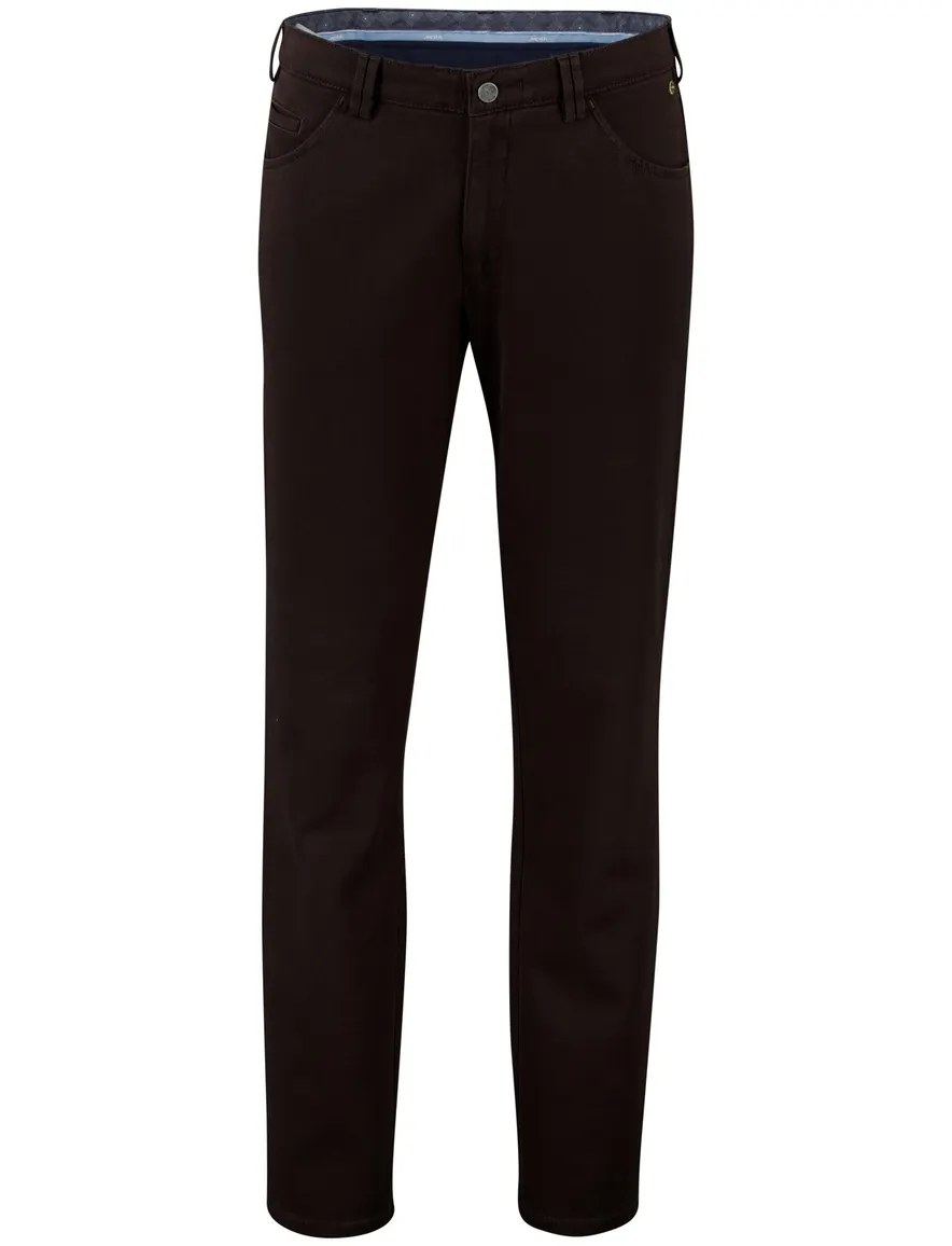 Meyer Dublin pantalon katoen donkerbruin