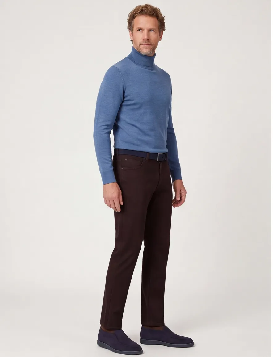 Meyer dublin 5-pocket broek bruin katoen