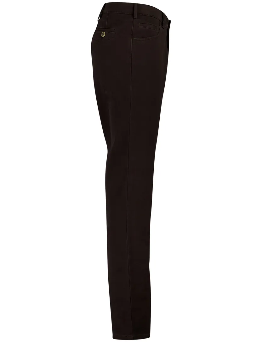 Meyer dublin 5-pocket broek bruin effen