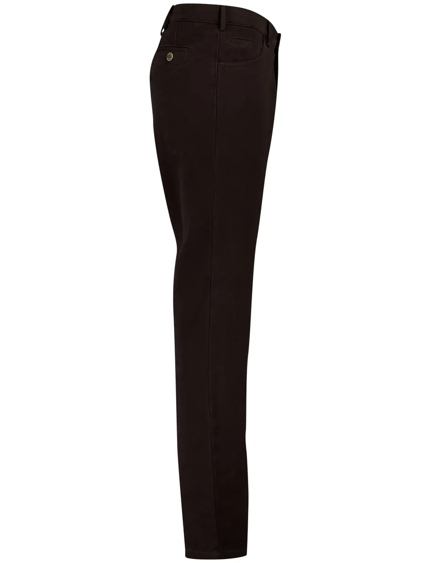 Meyer Dublin pantalon katoen donkerbruin