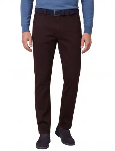 Meyer Meyer dublin 5-pocket broek bruin katoen