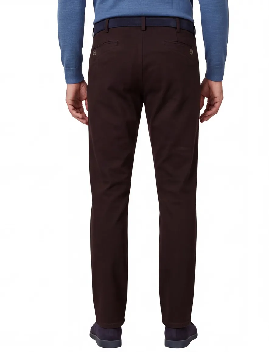 Meyer dublin 5-pocket broek bruin katoen