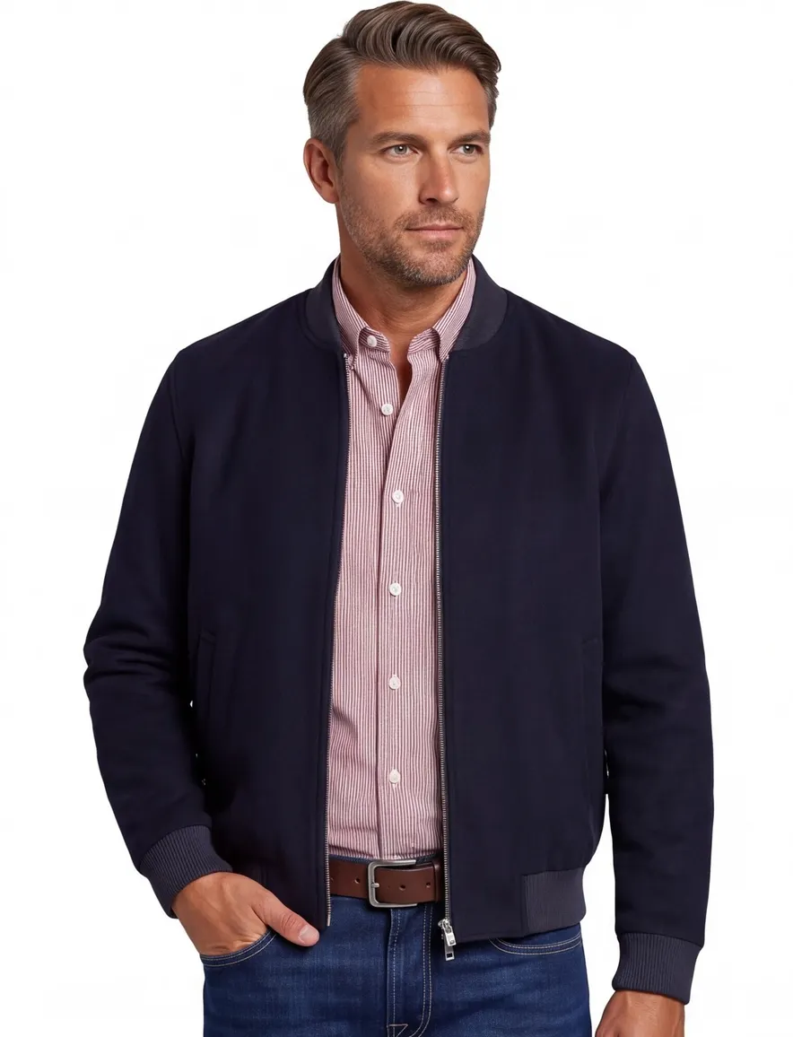 Wellington of Bilmore Lumber bomber tussenjas donkerblauw